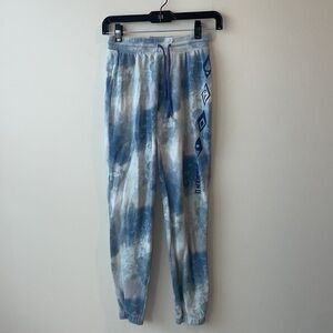 Frozen II tie dyed blue sweatpants women size XS